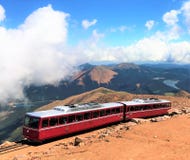 Train Leaving Pike`s Peak royalty free stock photo Train Leaving Pike`s Peak royalty free stock photo