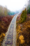 Train rails in landscape stock image Train rails in landscape stock image