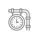 Train station clock, railroad platform time line icon. royalty free illustration Train station clock, railroad platform time line icon. royalty free illustration