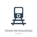 train sur l'icône de chemin de fer dans le style à la mode de conception Exercez-vous sur l'icône de chemin de fer d'isolement su illustration stock train sur l'icône de chemin de fer dans le style à la mode de conception Exercez-vous sur l'icône de chemin de fer d'isolement su illustration stock