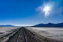 Train Tracks Altiplano Bolivia Desert Salar de Uyuni Royalty Free Stock Image Train Tracks Altiplano Bolivia Desert Salar de Uyuni Royalty Free Stock Image
