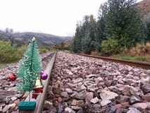 christmas tree train track