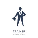 Trainerpictogram In vlak vectortrainerpictogram op witte backgroun vector illustratie Trainerpictogram In vlak vectortrainerpictogram op witte backgroun vector illustratie
