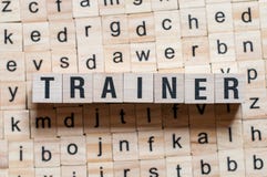 Trainerwortkonzept stockbilder Trainerwortkonzept stockbilder