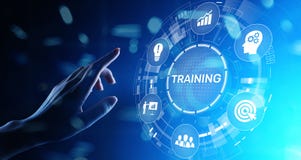 Training Online Education Webinar Personal Development Motivation E-learning Business concept on virtual screen. vector illustration Training Online Education Webinar Personal Development Motivation E-learning Business concept on virtual screen. vector illustration