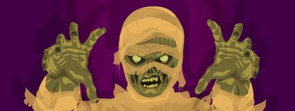 Traje del monstruo de la momia de Halloween de la momia ilustración del vector Traje del monstruo de la momia de Halloween de la momia ilustración del vector
