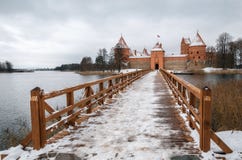 Trakai Roszuje muzeum na wyspie, Trakai wioska, Lithuania fotografia stock Trakai Roszuje muzeum na wyspie, Trakai wioska, Lithuania fotografia stock