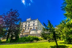 Trakoscan-Schloss in Zagorje, Kroatien lizenzfreie stockfotografie Trakoscan-Schloss in Zagorje, Kroatien lizenzfreie stockfotografie