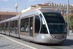 Tram in city of Nice Royalty Free Stock Photography Tram in city of Nice Royalty Free Stock Photography