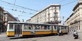 Tram in Milan, Italy royalty free stock image Tram in Milan, Italy royalty free stock image