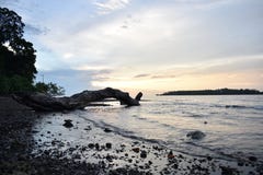 Tramonto Nabire Papuasia Indonesia fotografia stock libera da diritti Tramonto Nabire Papuasia Indonesia fotografia stock libera da diritti