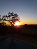 Tramonto a Porto Alegre, Brasile immagini stock Tramonto a Porto Alegre, Brasile immagini stock