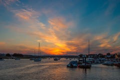 Tramonto a Topsham Quay Immagine Stock Tramonto a Topsham Quay Immagine Stock