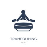 trampolining εικονίδιο Καθιερώνον τη μόδα επίπεδο διανυσματικό trampolining εικονίδιο στο λευκό απεικόνιση αποθεμάτων trampolining εικονίδιο Καθιερώνον τη μόδα επίπεδο διανυσματικό trampolining εικονίδιο στο λευκό απεικόνιση αποθεμάτων