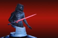 Trang Thailand - 06 Dec, 2017: Kylo Ren van de reeks van de theatermislukking stelt inzameling op rode scène van sterrenoorlog vo royalty-vrije stock foto's Trang Thailand - 06 Dec, 2017: Kylo Ren van de reeks van de theatermislukking stelt inzameling op rode scène van sterrenoorlog vo royalty-vrije stock foto's