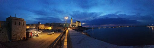 Trani - Overview of the pier in the evening