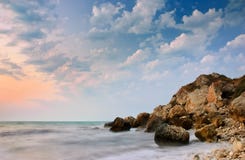 Tranquil Sea After Sunset Stock Images Tranquil Sea After Sunset Stock Images