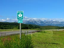 Trans Canada Highway With Sign Stock Photo Trans Canada Highway With Sign Stock Photo