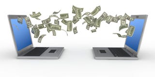 Transaction en ligne photographie stock libre de droits Transaction en ligne photographie stock libre de droits