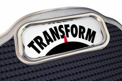 Transform Scale Diet Lose Weight Improve Health Transition stock illustration Transform Scale Diet Lose Weight Improve Health Transition stock illustration