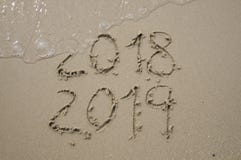 2018/2019 transition - la veille de nouvelles années image stock 2018/2019 transition - la veille de nouvelles années image stock