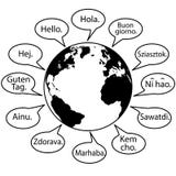Translate Earth Languages Say Hello World Stock Images Translate Earth Languages Say Hello World Stock Images