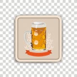 Transparante bieronderlegger voor glazen stock illustratie Transparante bieronderlegger voor glazen stock illustratie