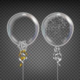Transparent Balloon Vector. Snowflake. White Glossy Ballon In The Air. Party Decoration For Anniversary, Wedding, Event Stock Images Transparent Balloon Vector. Snowflake. White Glossy Ballon In The Air. Party Decoration For Anniversary, Wedding, Event Stock Images