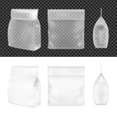 Transparent blank plastic or paper washing powder packaging. Sachet for bread, coffee, sweets, cookies and gift royalty free illustration Transparent blank plastic or paper washing powder packaging. Sachet for bread, coffee, sweets, cookies and gift royalty free illustration