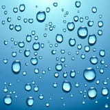 Transparent water drops