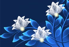 Transparente Blumen vektor abbildung Transparente Blumen vektor abbildung