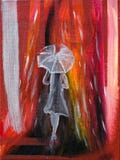Transparente Frau mit einem Kleid/einem Regenmantel, im Regen mit Regenschirm lizenzfreie abbildung Transparente Frau mit einem Kleid/einem Regenmantel, im Regen mit Regenschirm lizenzfreie abbildung
