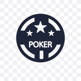 Transparente Ikone des Pokerchips Pokerchipsymbolentwurf von Arcad vektor abbildung Transparente Ikone des Pokerchips Pokerchipsymbolentwurf von Arcad vektor abbildung