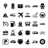 Transportation icon set. Royalty Free Stock Photography Transportation icon set. Royalty Free Stock Photography