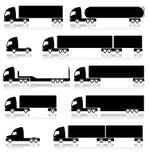Transportation icons - trucks Stock Images Transportation icons - trucks Stock Images