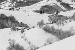 Transylvanian-Winter-Berglandschaft Stockfotos Transylvanian-Winter-Berglandschaft Stockfotos
