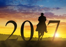 Trasmetta al nuovo anno 2017 Fotografia Stock Libera da Diritti Trasmetta al nuovo anno 2017 Fotografia Stock Libera da Diritti