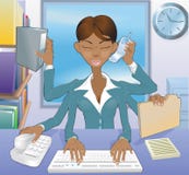 Tratamiento o de la mujer de negocios stock de ilustración Tratamiento o de la mujer de negocios stock de ilustración