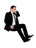 Trauriges unten schauen des Geschäftsmannes Lizenzfreies Stockbild Trauriges unten schauen des Geschäftsmannes Lizenzfreies Stockbild
