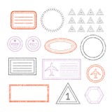 Travel Document And Blank Stamps Set royalty free illustration Travel Document And Blank Stamps Set royalty free illustration