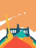Travel Mexico world landmark landscape royalty free illustration Travel Mexico world landmark landscape royalty free illustration
