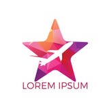 Star flying aviation logo design. royalty free illustration Star flying aviation logo design. royalty free illustration