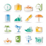 Travel, Trip And Tourism Icons Royalty Free Stock Image