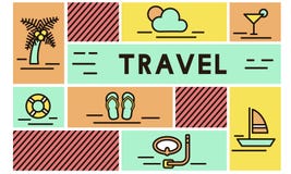 Travel Vacation Sunshine Relaxation Holiday Concept royalty free illustration Travel Vacation Sunshine Relaxation Holiday Concept royalty free illustration