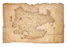 Treasure pirates map isolated with clipping path included royalty free illustration Treasure pirates map isolated with clipping path included royalty free illustration