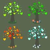 Tree in four seasons stock illustration Tree in four seasons stock illustration
