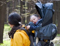 Trekking With A Baby Royalty Free Stock Photos