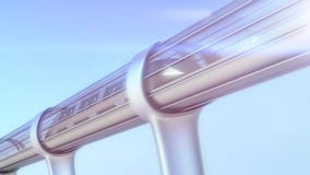 Tren futurista del monorrail en túnel ilustración 3D libre illustration Tren futurista del monorrail en túnel ilustración 3D libre illustration