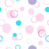 Trending summer polka dots seamless pattern pastel cool round rings hoop royalty free illustration Trending summer polka dots seamless pattern pastel cool round rings hoop royalty free illustration
