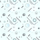 Trendy seamless Memphis style geometric pattern, vector stock illustration Trendy seamless Memphis style geometric pattern, vector stock illustration